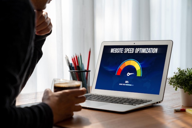 Test de vitesse de chargement d'un site web hébergé par Webest